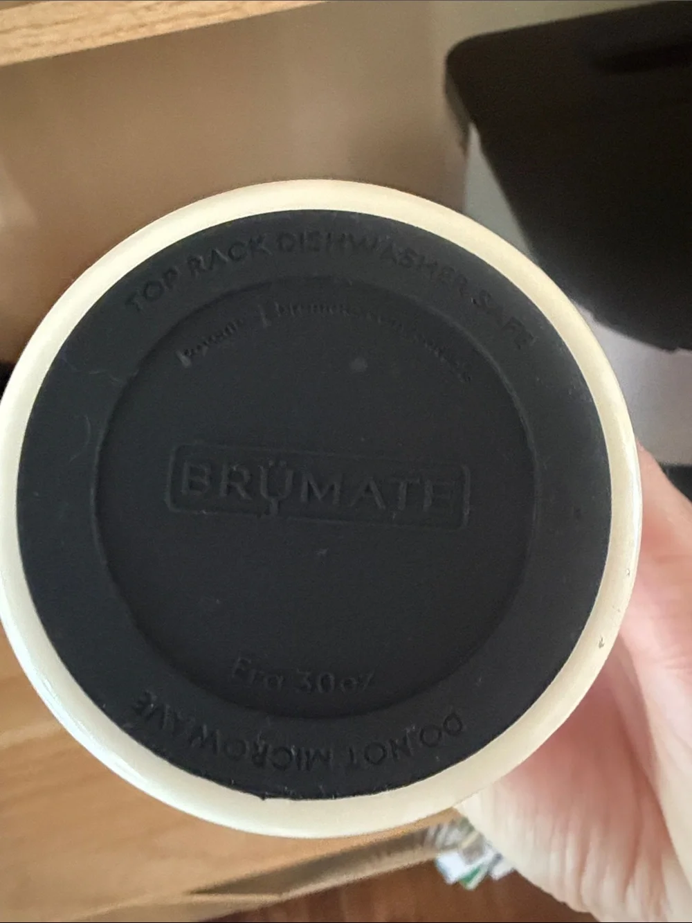 BrüMate Gray & White Checkered Travel Mug with Handle